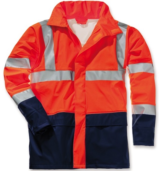 Scheibler Elutex PU-Warnschutzjacke Omaha leuchtorange-marine