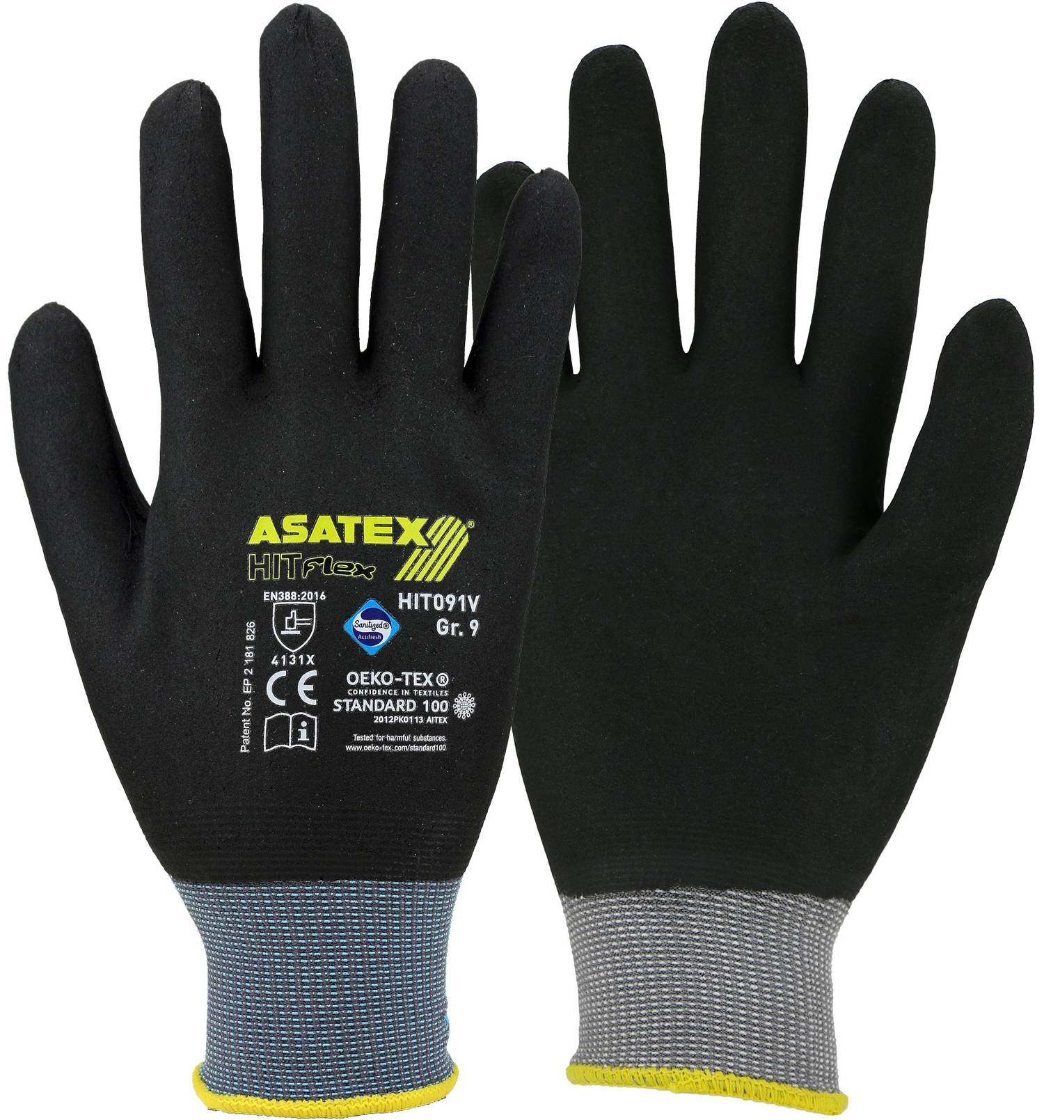 asatex-hit091 Asatex HIT091V Nitril-Schutzhandschuhe vollbeschichtet