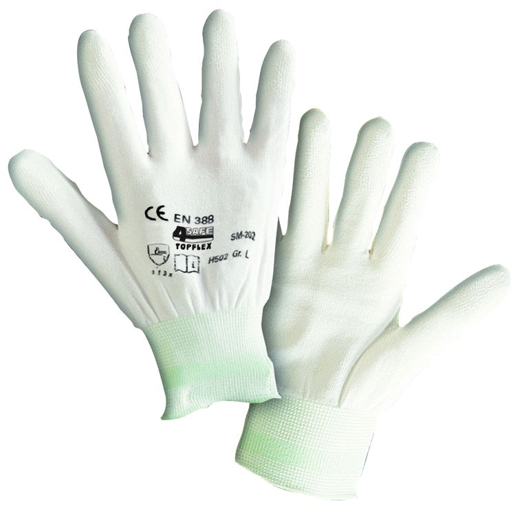 h502 4Safe H502 Topflex Schutzhandschuhe mit PU-Beschichtung auf den Fingerspitzen