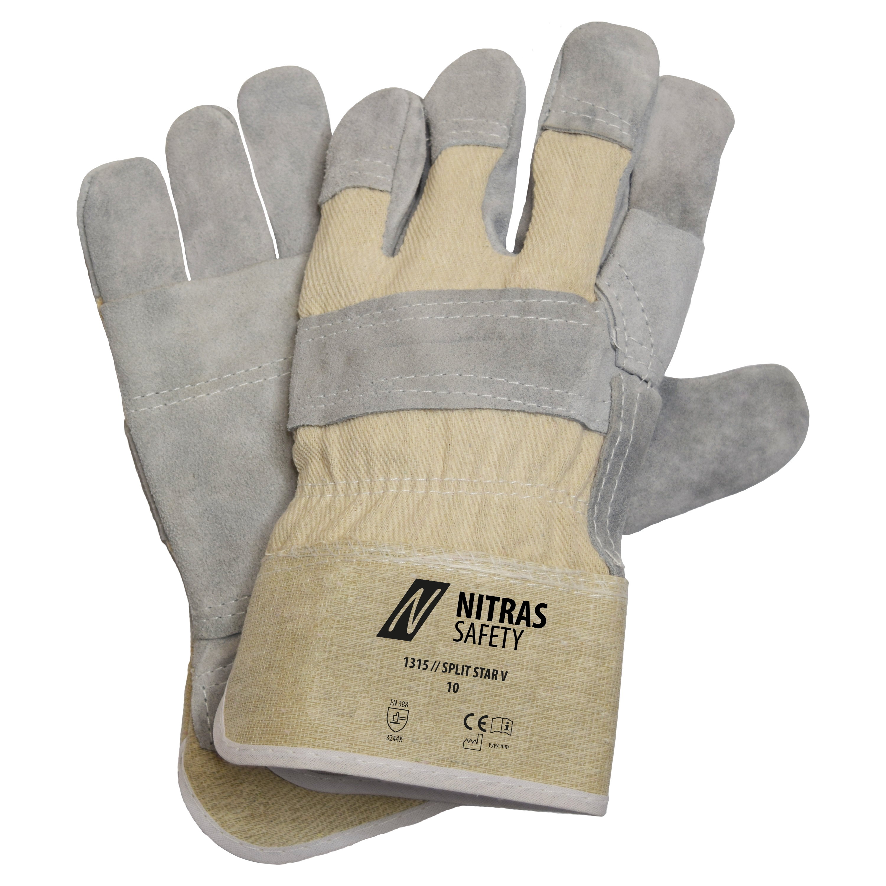 1315_1612_001 Nitras 1315 Split Star V Korea core split leather gloves
