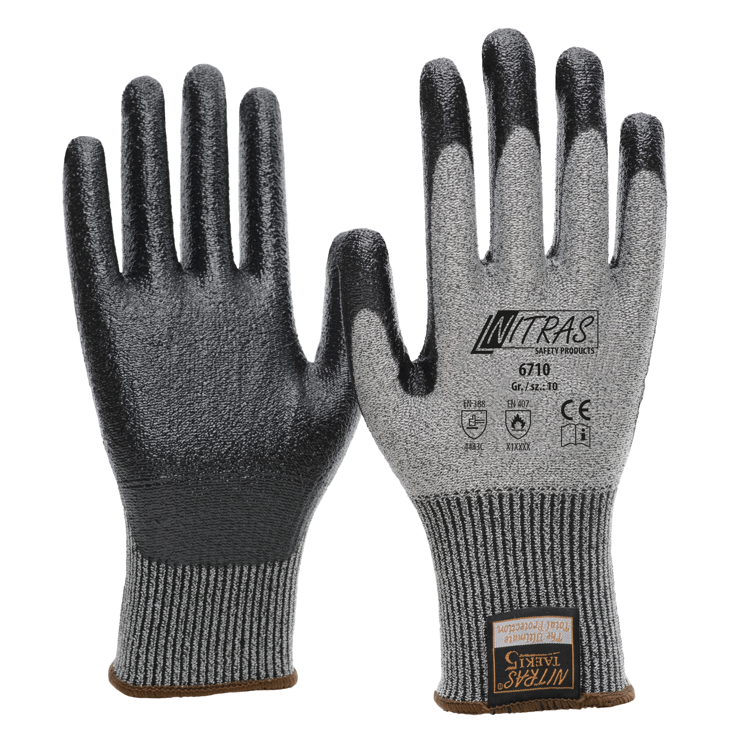Nitras 6710 Taeki5 Cut-resistant gloves with nitrile coating
