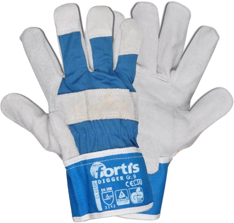 diggerw6SH8bf4IPG0d Fortis Classic Digger cow split leather gloves blue-white