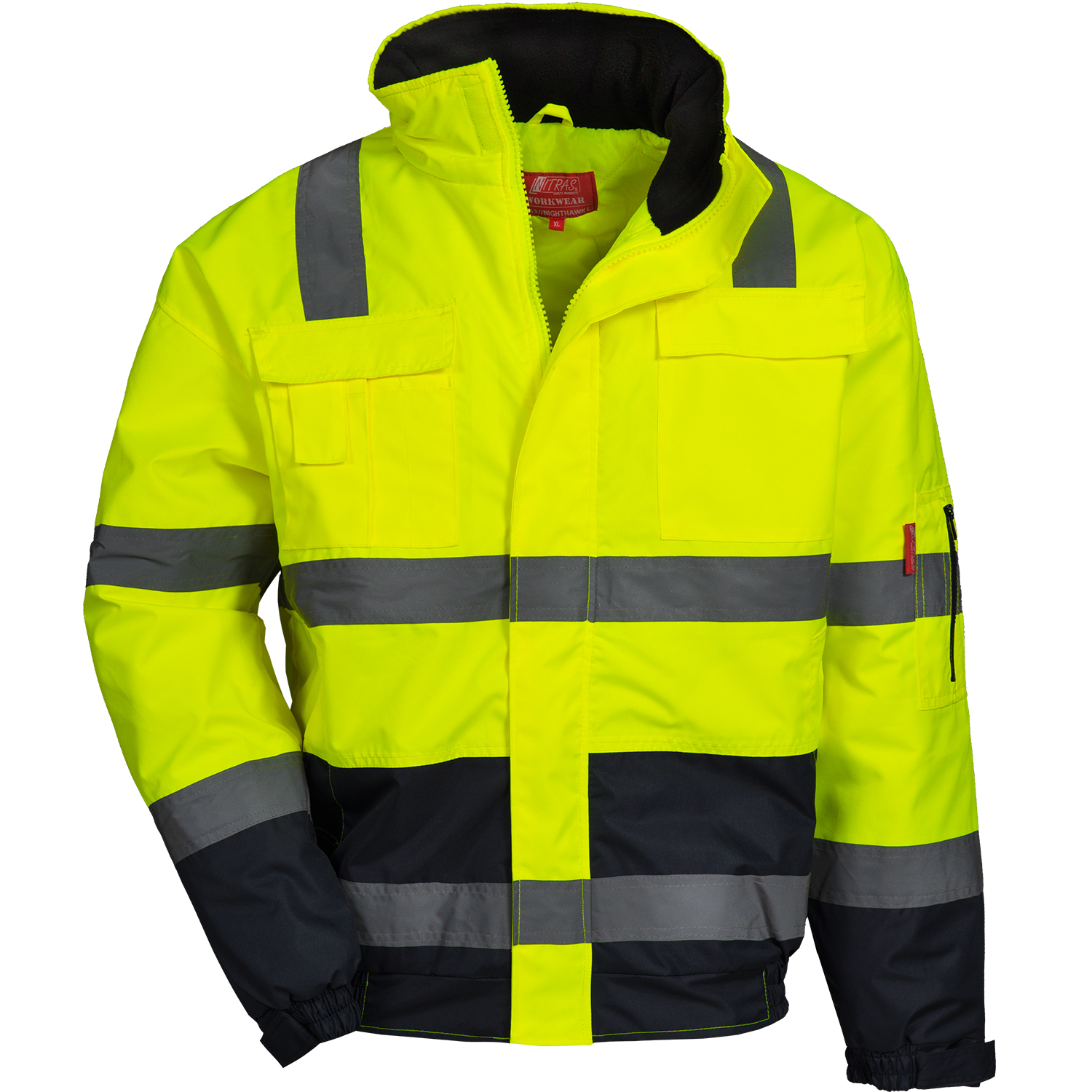 Nitras Motion Tex Viz 7143 Warnschutz-Pilotenjacke leuchtgelb-blau