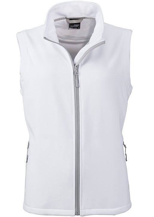 jn1127white-white James & Nicholson JN1127 Women's Promo Softshell Vest in 7 Colors