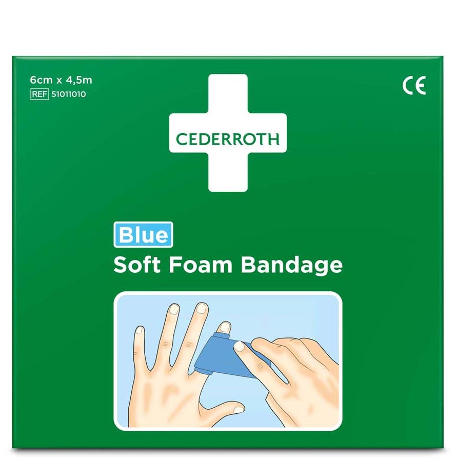 51011010-1 Cederroth 51011010 Soft Foam Bandage Blue 4,5m