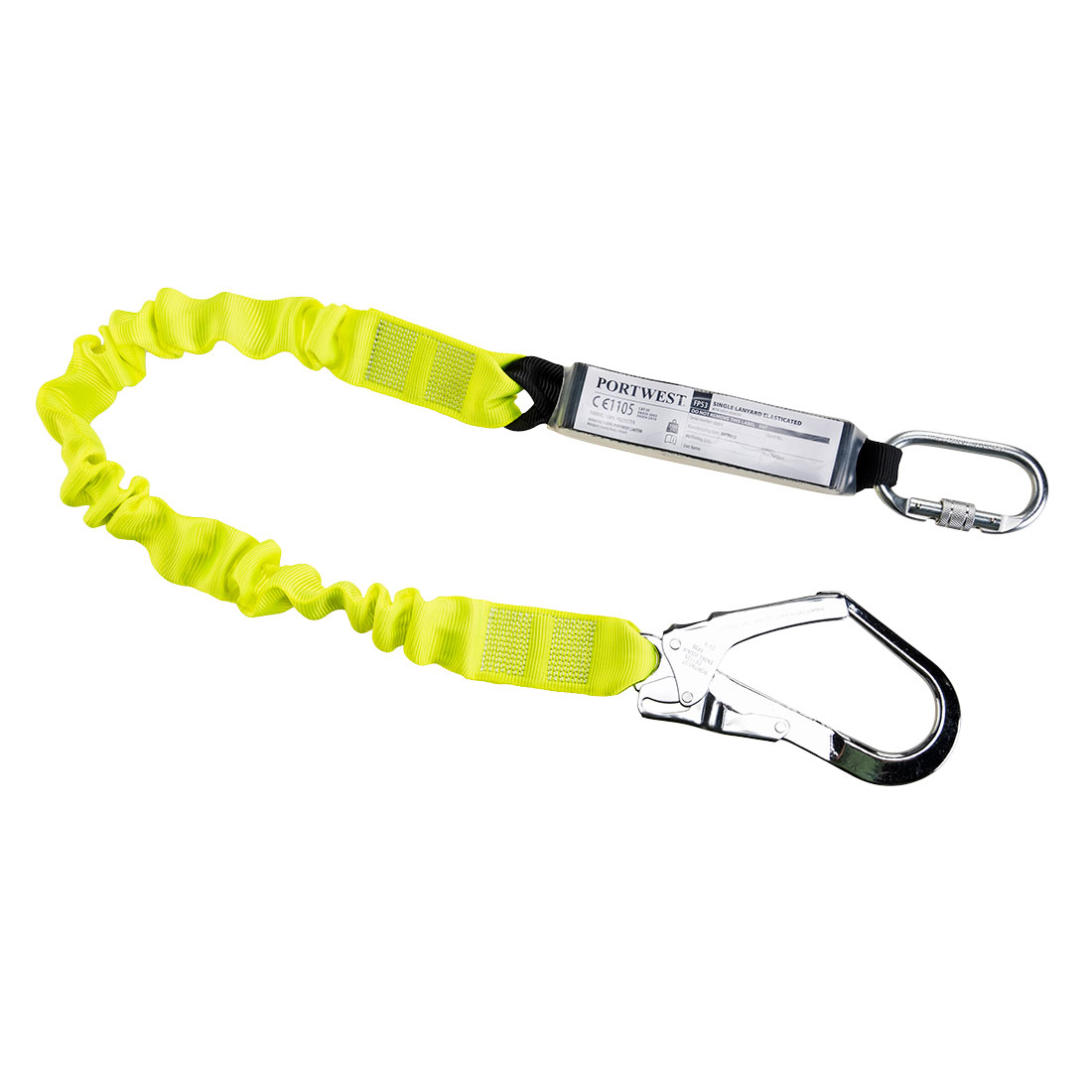 Portwest FP53 - elastic lanyard with strap energy absorber yellow