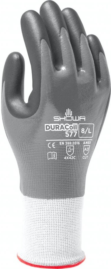 SHOWA 577 Duracoil nitrile cut protection gloves level C
