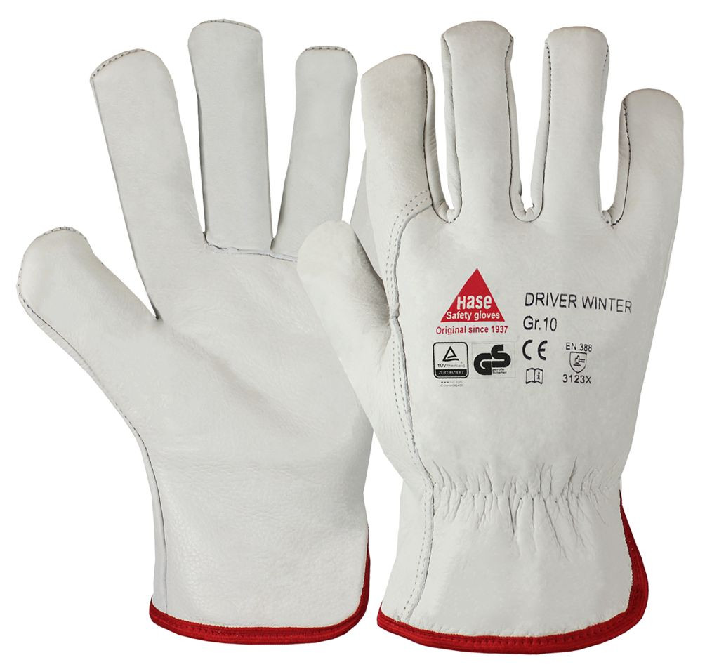 Hase 850520 DRIVER-WINTER Cow nappa leather protective gloves