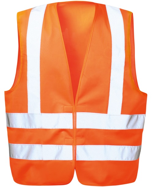 wicaTex 22682 KARL warning protection vest fluorescent orange