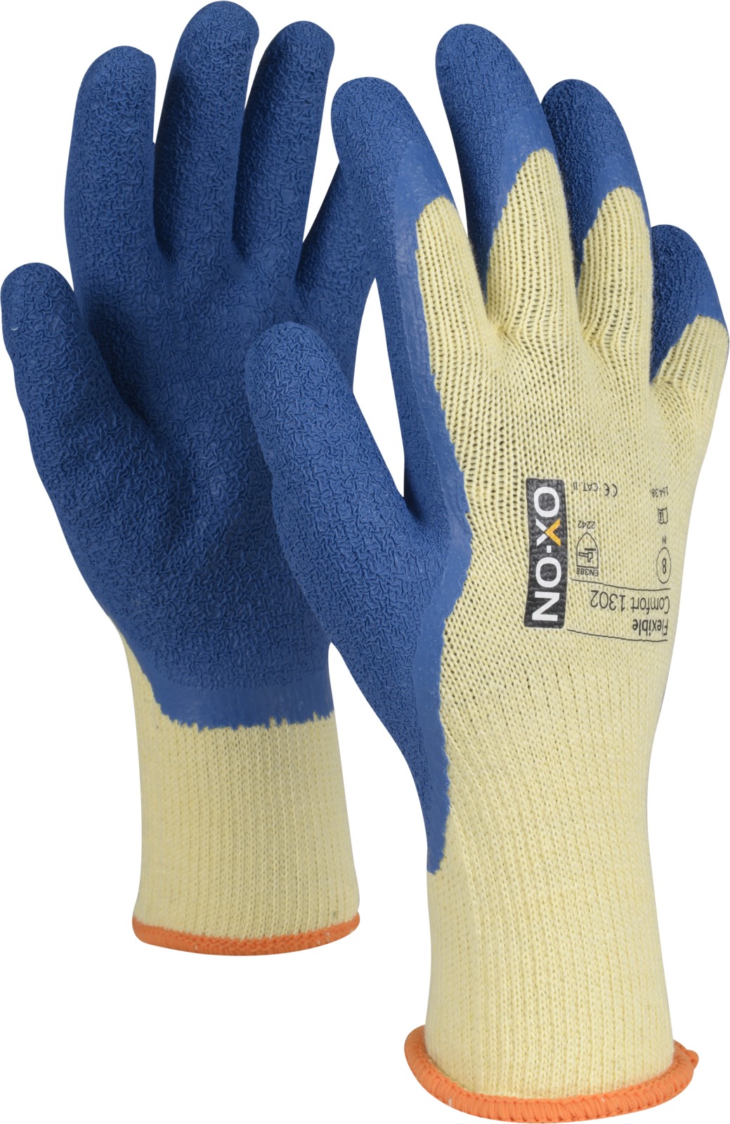 1302 OX-ON Flexible Comfort 1301 (O-Flex) protective gloves with latex coating