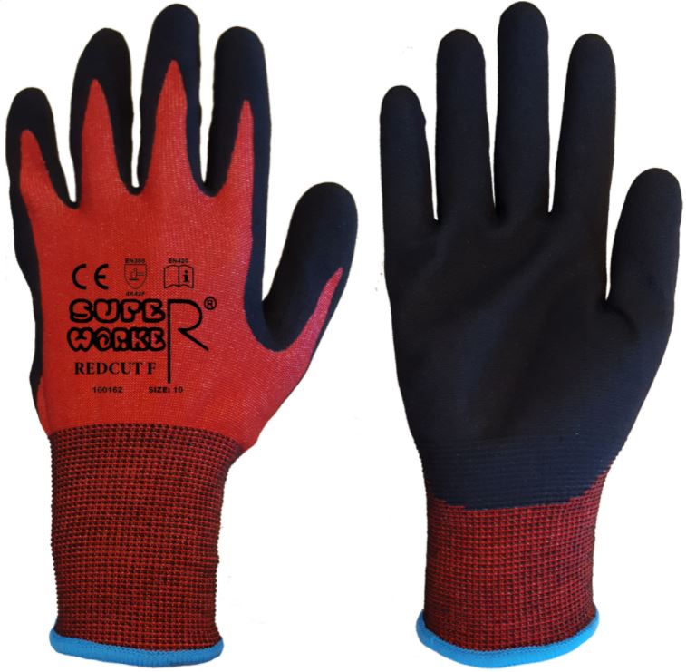 100162 Super Worker Redcut F cut protection gloves level F