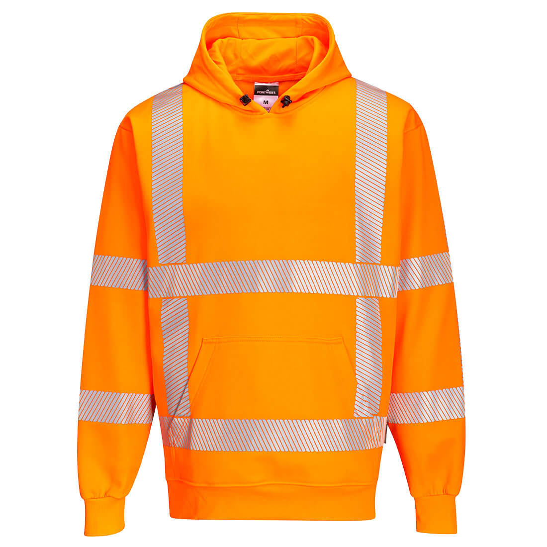 *SALE* Portwest r477RWS Warnschutz Kapuzen-Sweatshirt 40+ UPF leuchtorange (F)