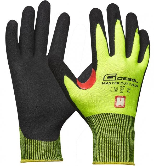 709821-709823n-1 Gebol Master Cut 5 Plus cut-resistant gloves with PPU nitrile microfoam