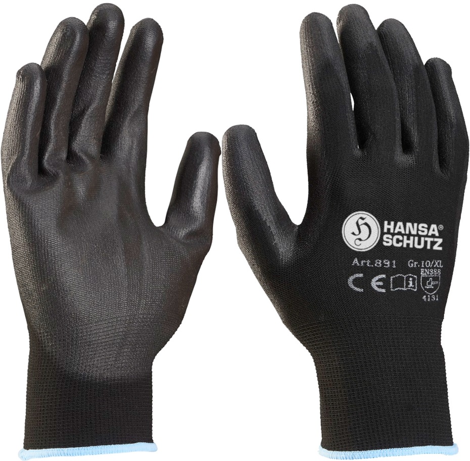 HansaTec 891 PU-Schutzhandschuhe teilbeschichtet