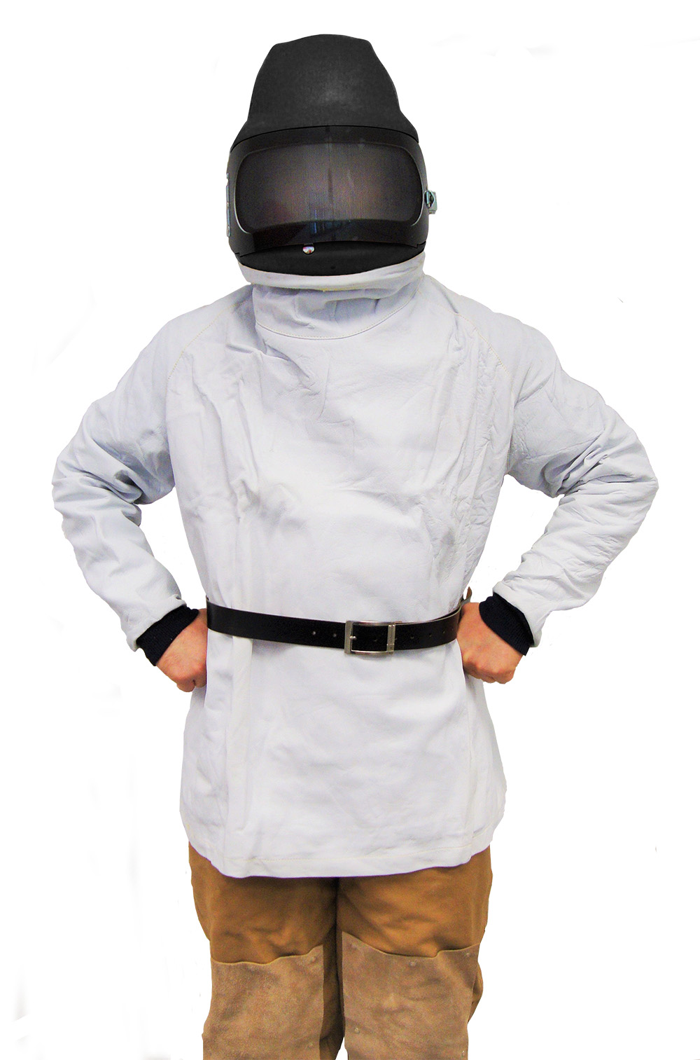 Ekastu Strahlerschutzhelm P4 Leder mit Ärmeln