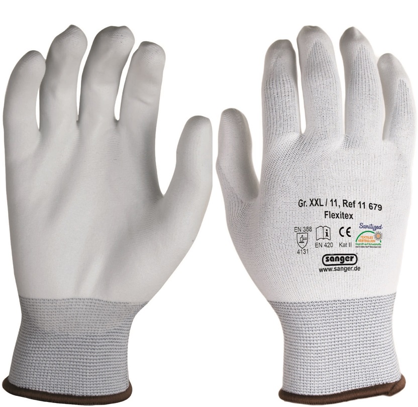 flexitex-1 Nylon protective gloves Flexitex with PU coating