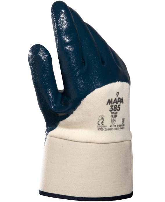 Titan385 Mapa Titanium 385 Cotton gloves with nitrile coating