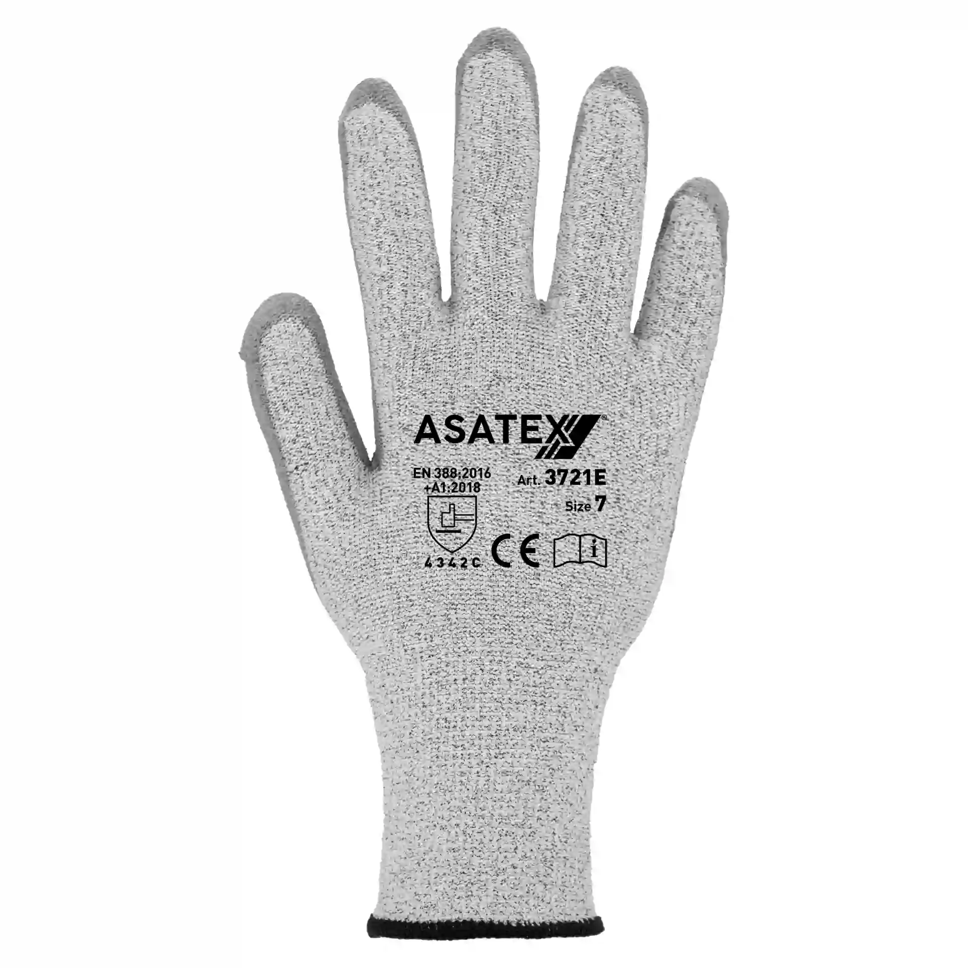 3721E_1_1920x1920 3721E Cut resistant gloves grey Level 5with PU-coating