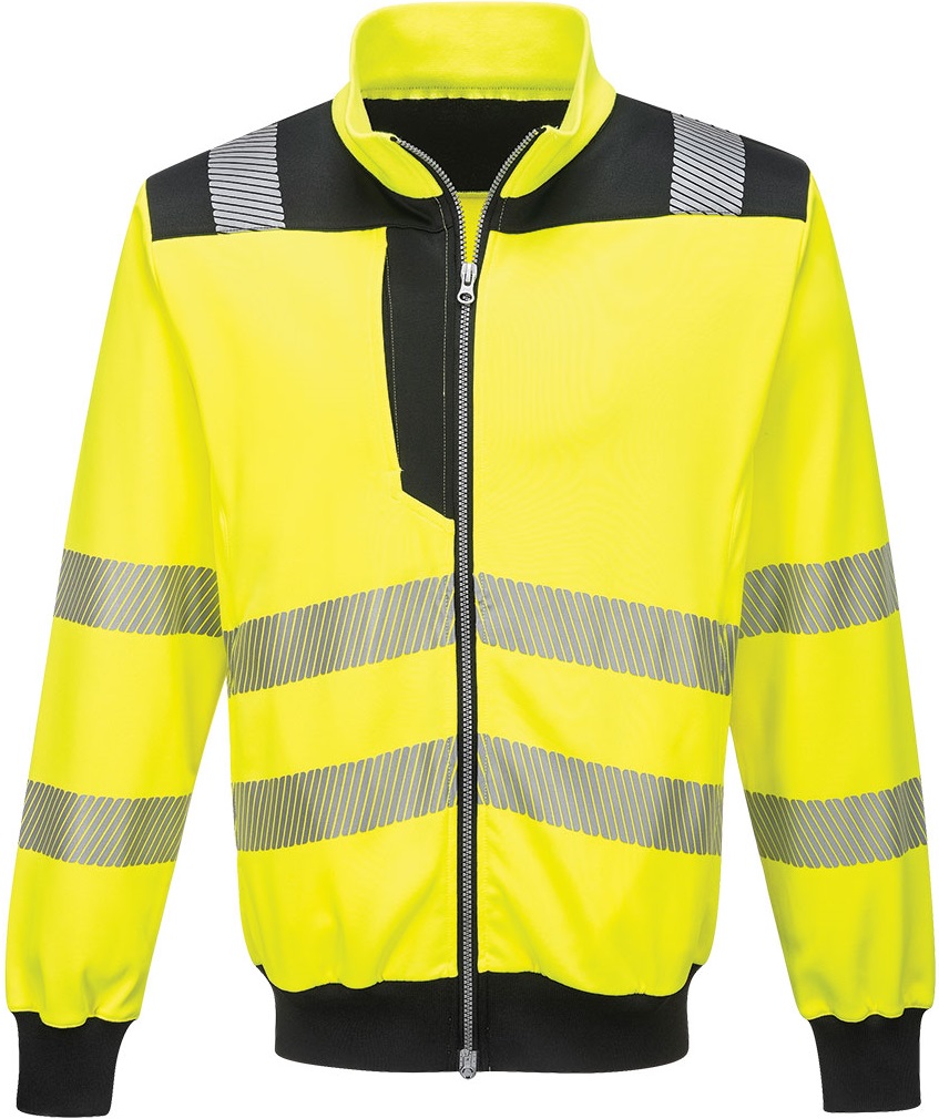 PW370YBR Portwest PW370 PW3 Warnschutz Sweatjacke mit Reißverschluss