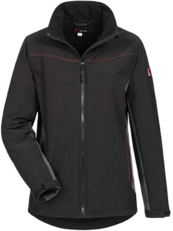 19964Dy3TKnPMkoyiC Craftland 19964 TELJA Damen-Softshelljacke schwarz-grau