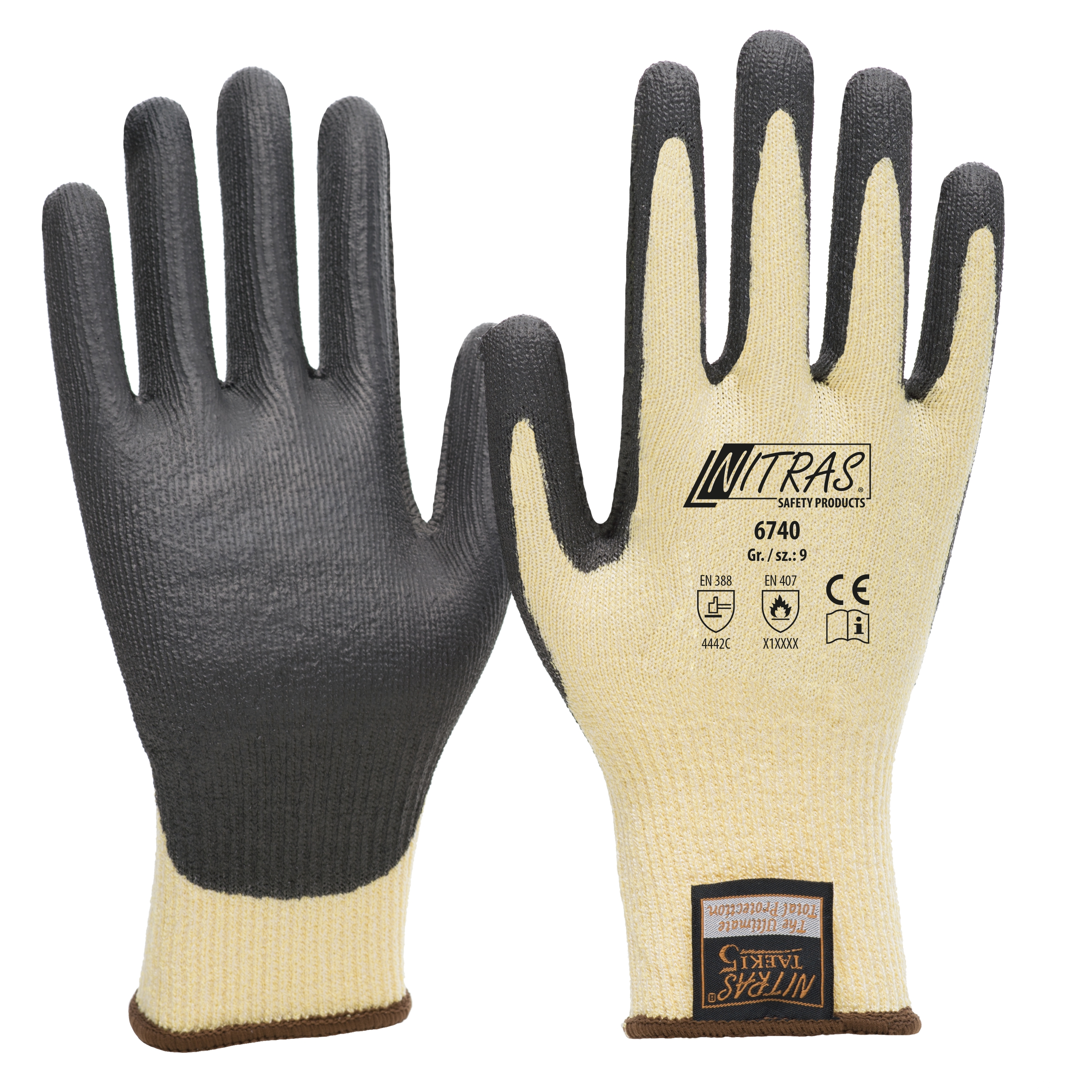 Nitras 6740 Taeki5 Cut protection gloves with PU coating