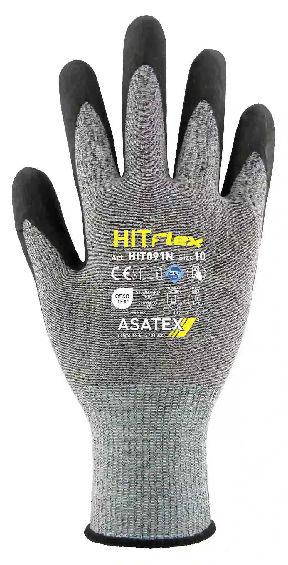 Asatex Hit091N Nitril-Schutzhandschuhe mit Noppen