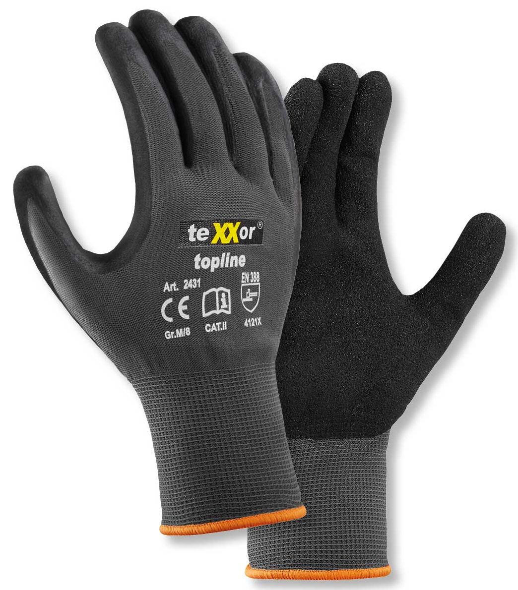 texxor 2431 topline protective gloves with nitrile coating