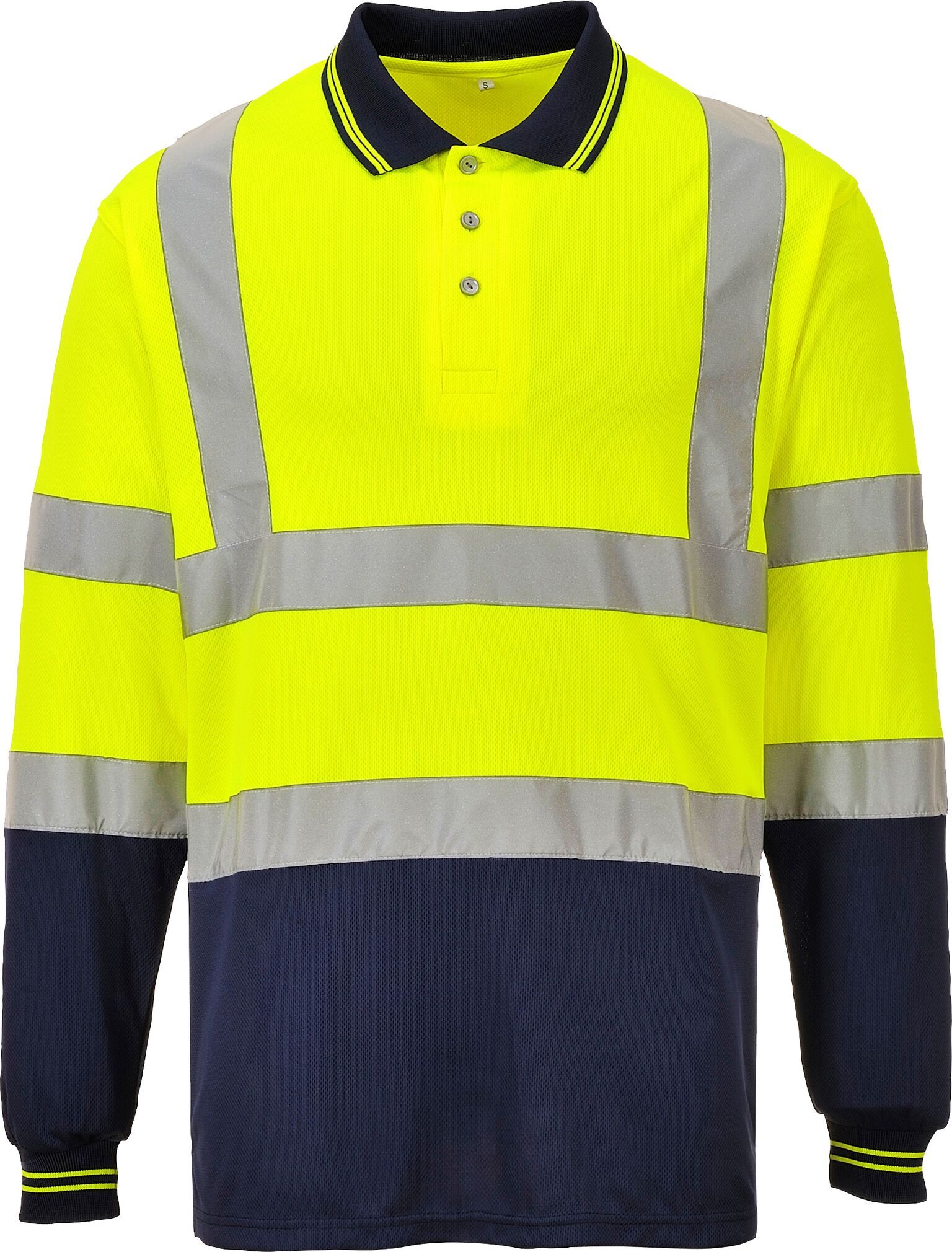 s279ynr-b1 Portwest S279 Zweifarbiges Langarm Polo-Shirt