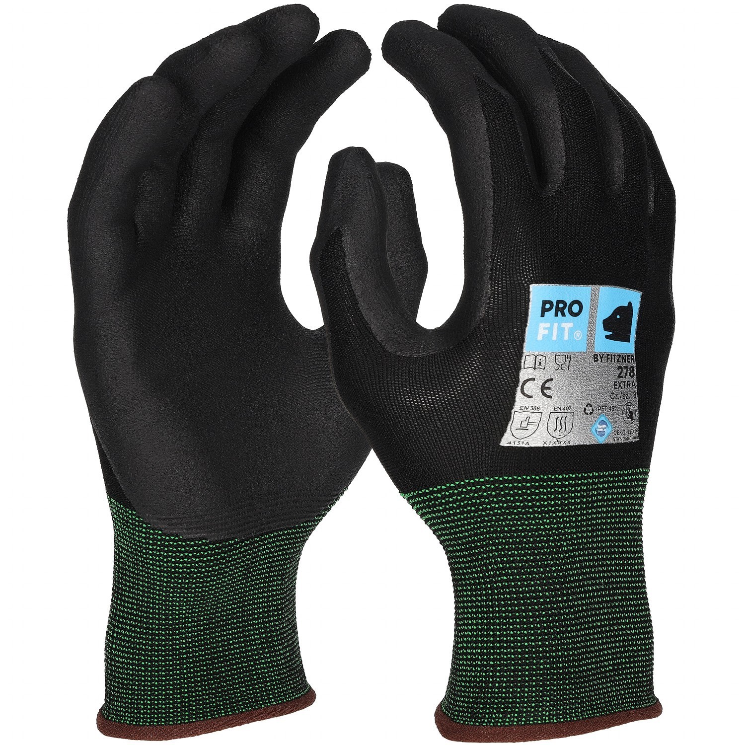 Pro-Fit 278 nitrile foam gloves suitable for use with foodstuffs