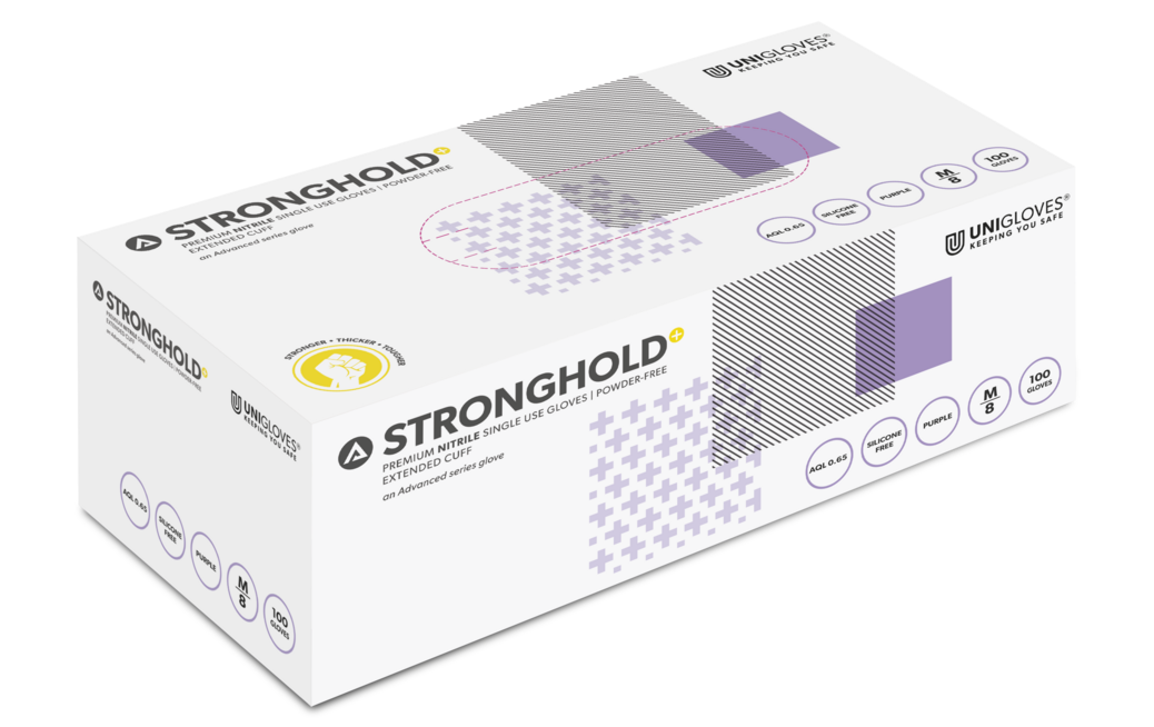 Unigloves Stronghold Plus Einweg-Nitrilhandschuhe