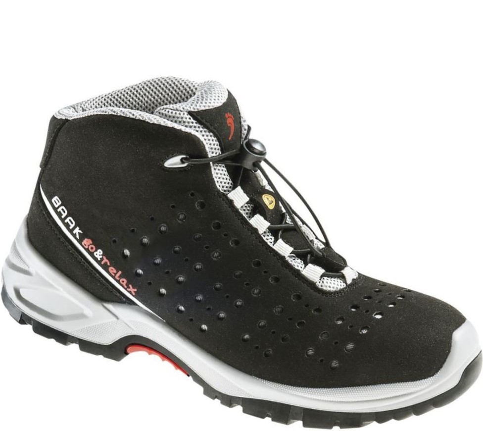 Baak 7337-XW Hendrik Schnürstiefel S1P SRC ESD Weite 13 schwarz-grau