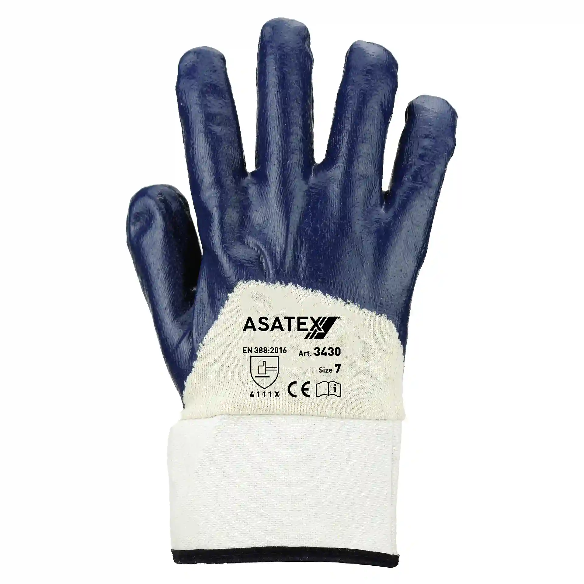 Asatex 3430 Nitril-Schutzhandschuhe 3/4 beschichtet