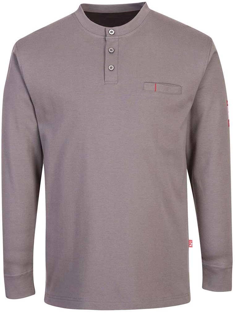 Portwest FR32 Langarm-Shirt Henley flammhemmend antistatisch