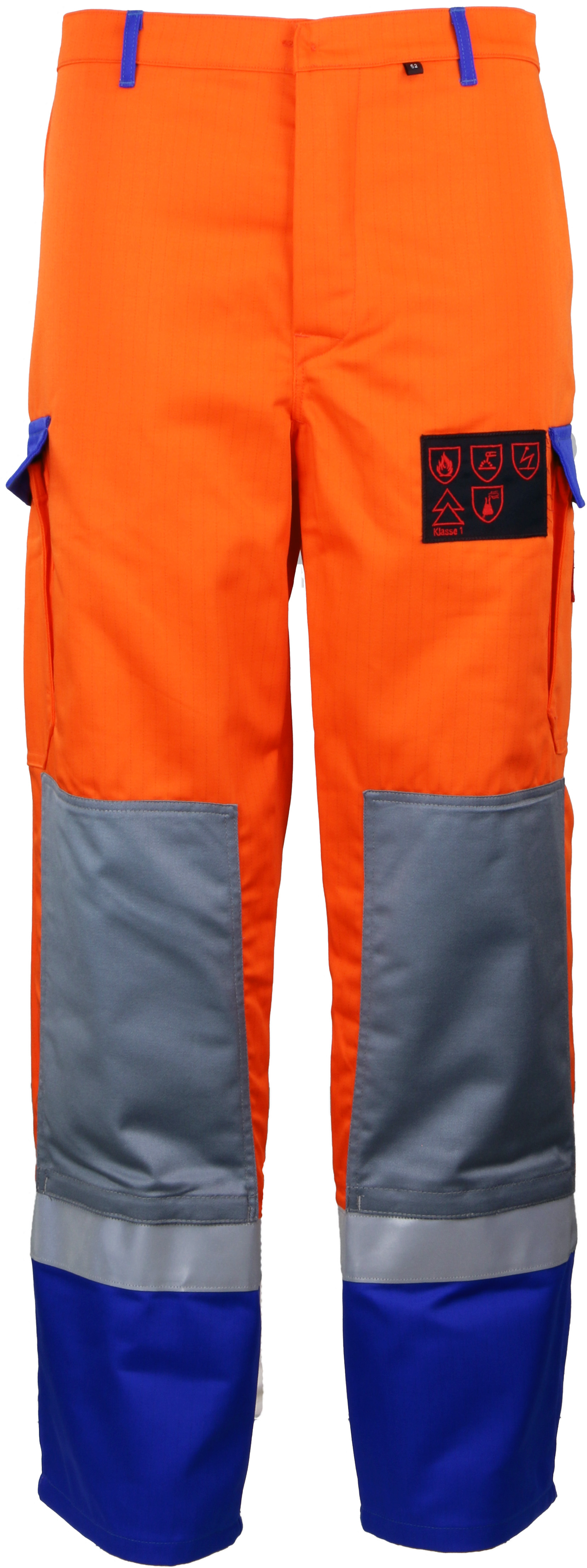 Asatex DA7525HO08P Multinorm-Bundhose orange-blau