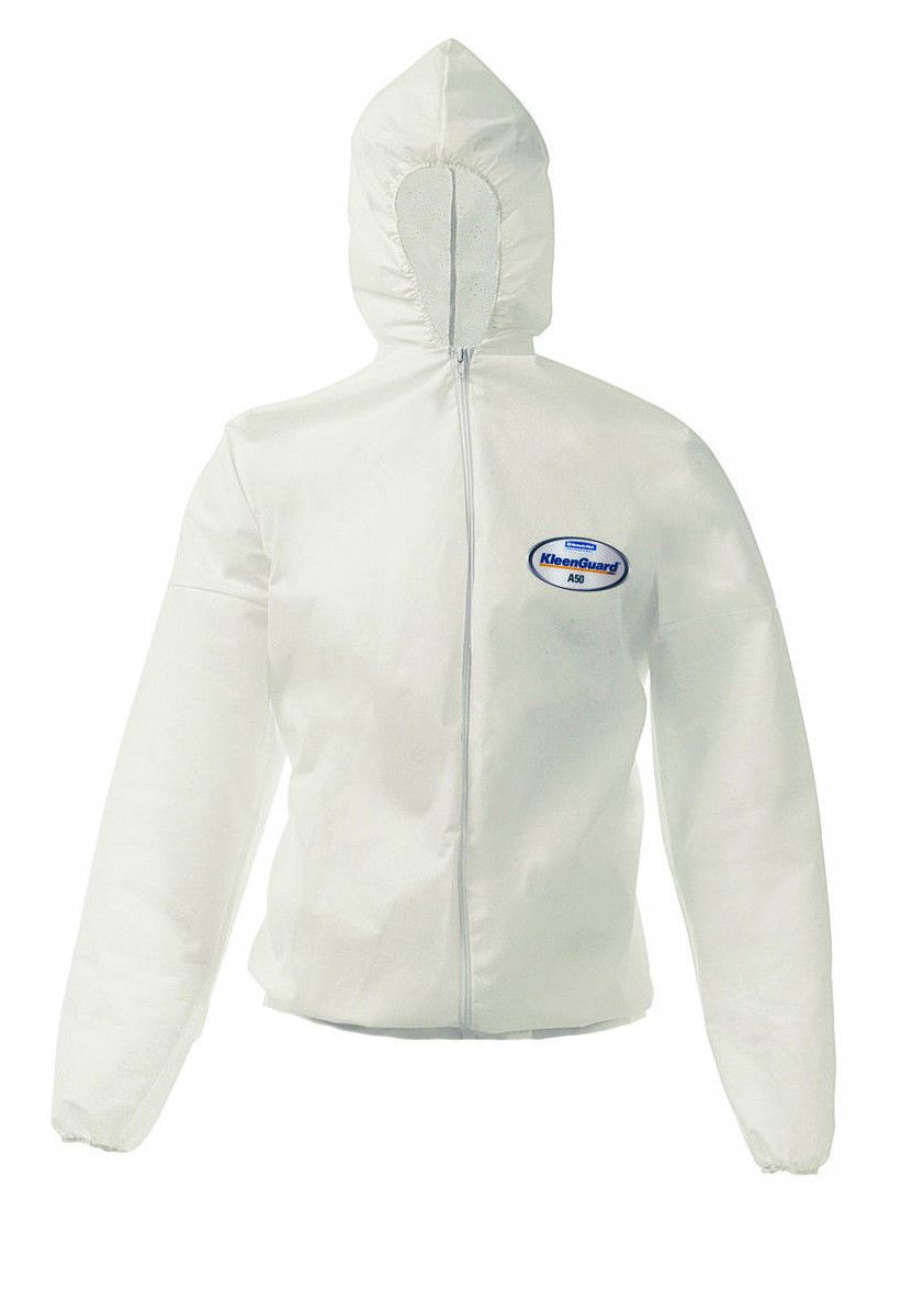 a50jacke-1 Kimberly-Clark Kleenguard A50 protective jacket with hood white