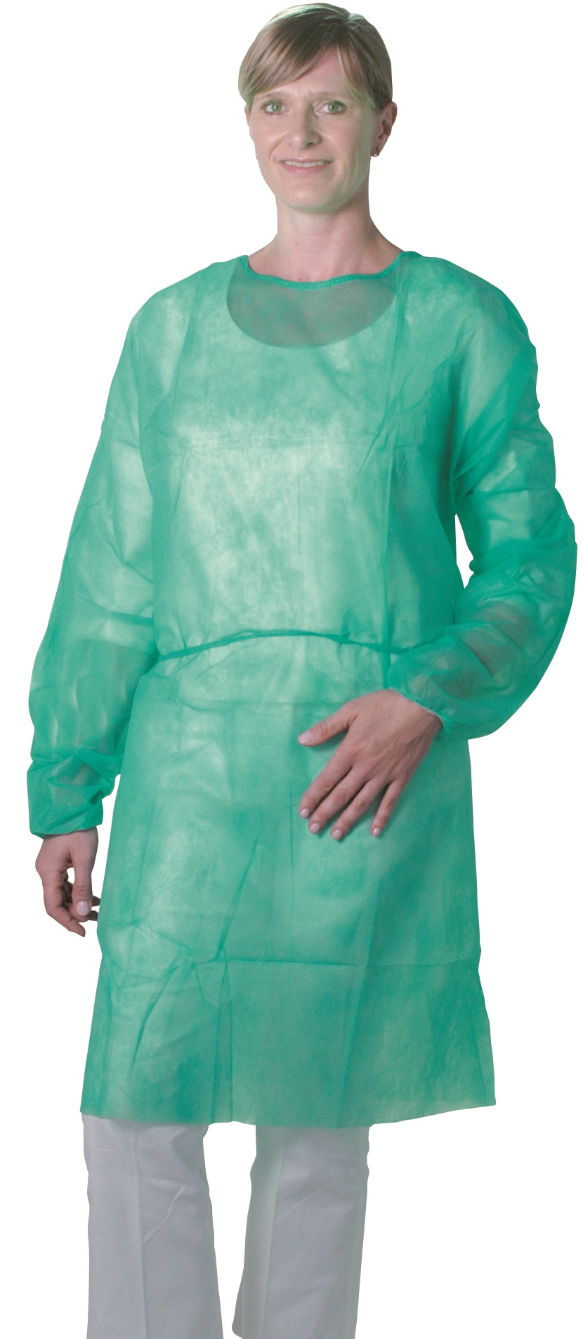 Unigloves PP visitor's coat to bind 5130 green