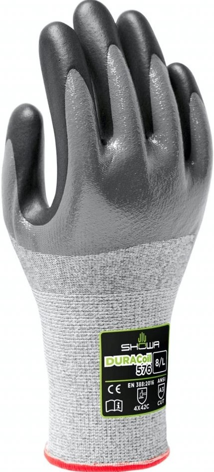 576ELGo4zPphXom6 SHOWA Duracoil 576 nitrile cut protection gloves level C