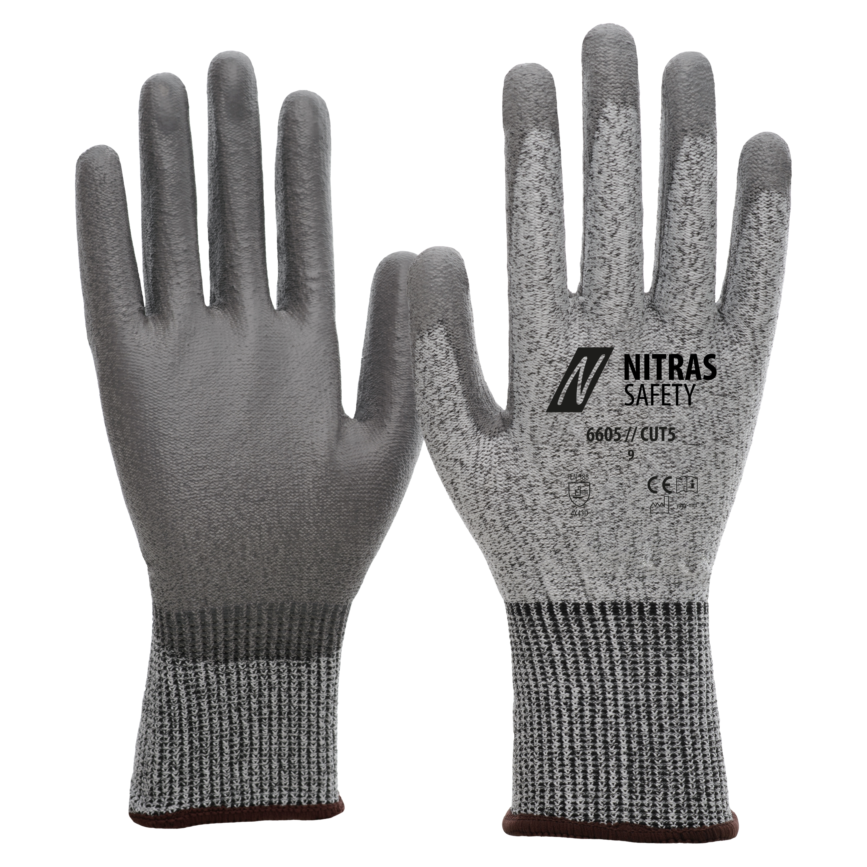 Nitras 6605 Cut5 Cut protection gloves with PU-coating