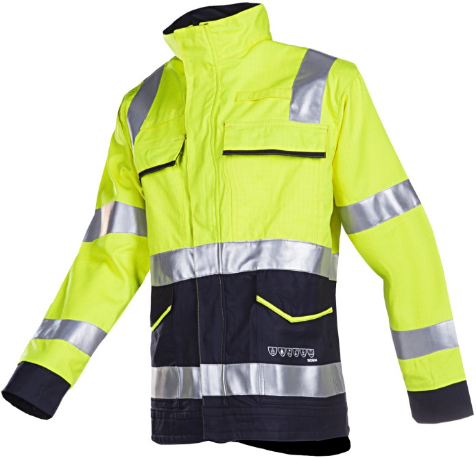 020V_049_A2_PF9_SIL Sioen Reggio 020VA2PF9 ECO high-visibility jacket with arc fault protection