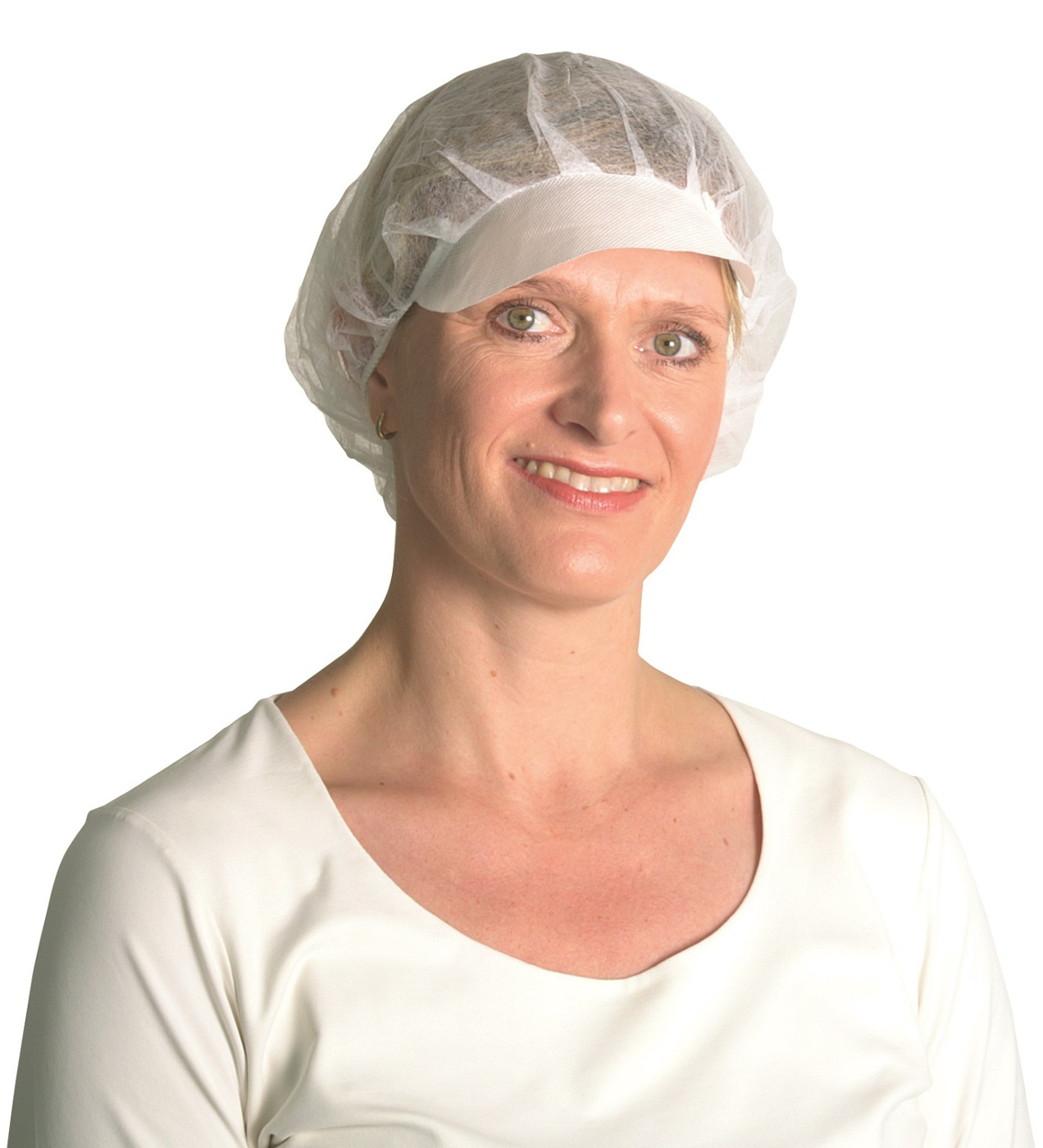 Unigloves Baretthaube mit Schirm 5004 weiß 50 cm