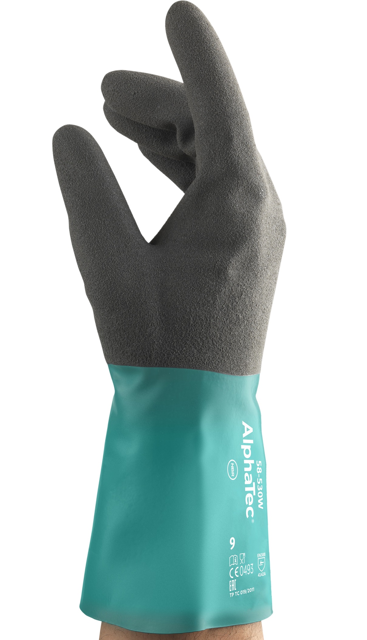 Ansell AlphaTec 58-530W Nitril-Chemikalienschutzhandschuhe