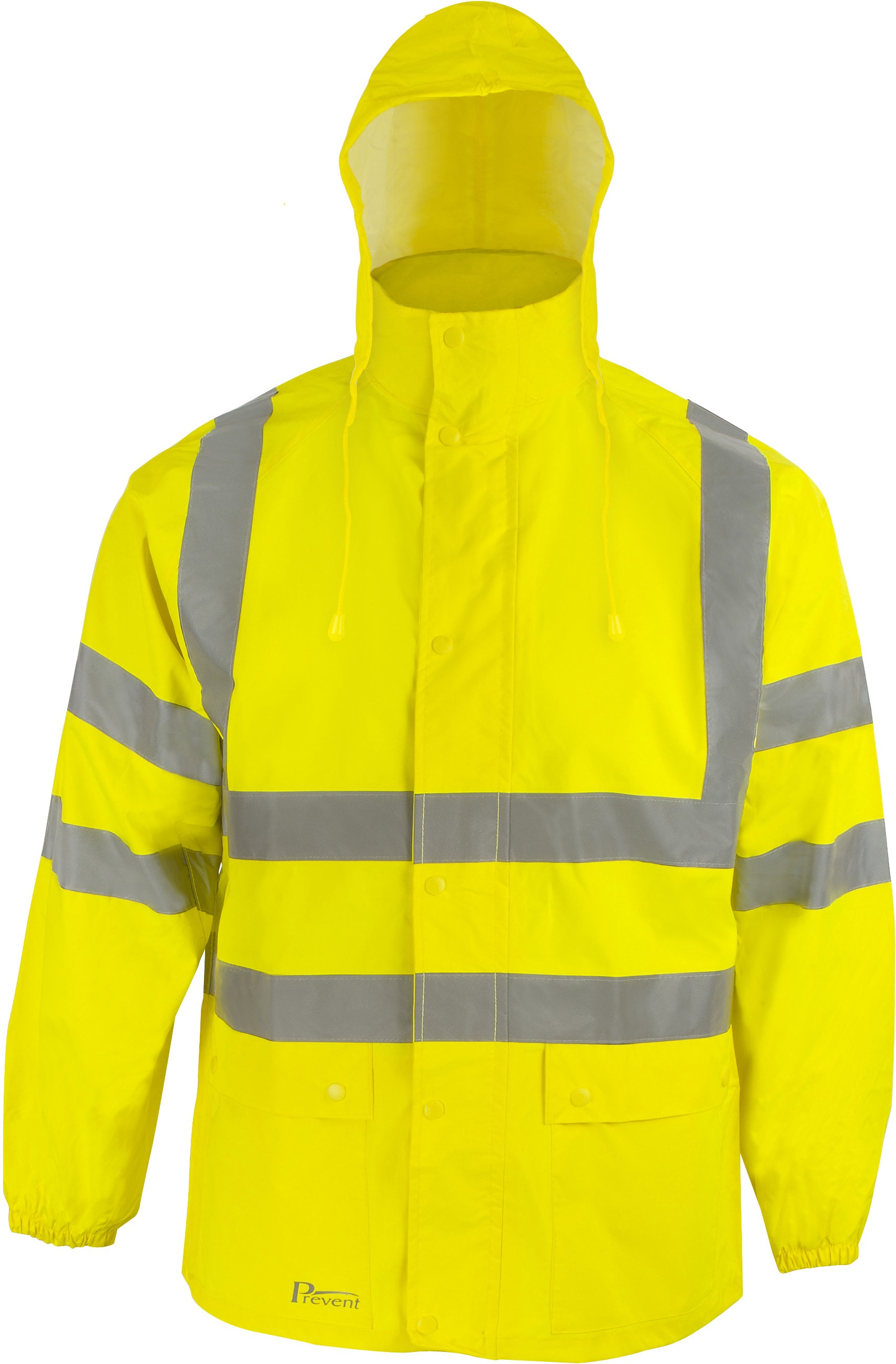 Prevent RJG warning protection rain jacket bright yellow