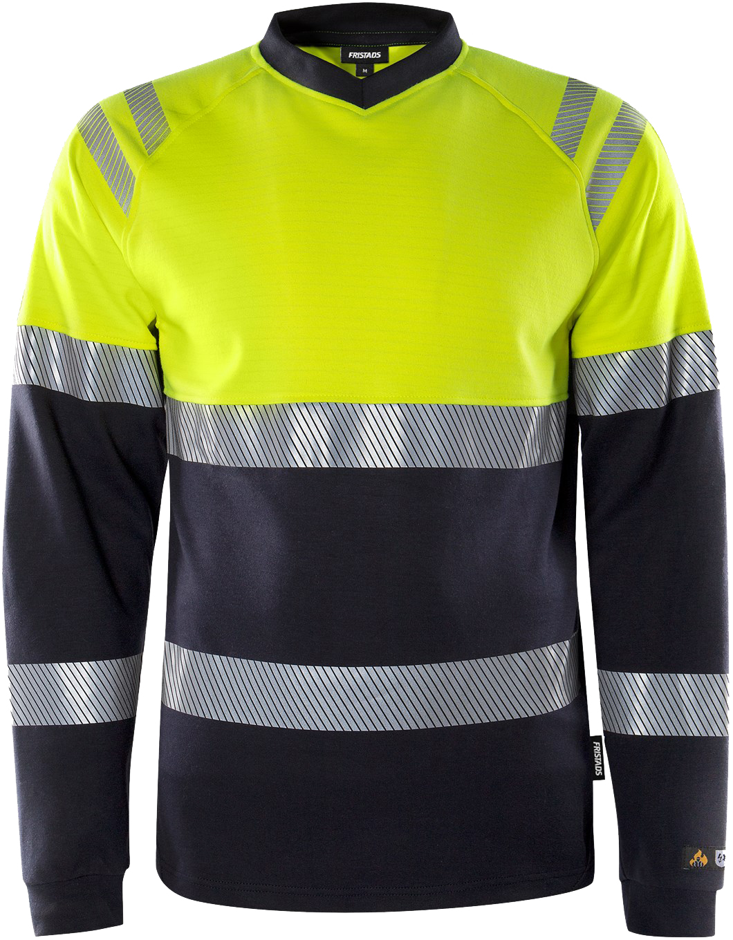 4e4dd271014f59224da740e78f9ed93c Fristads 133268 Flamestat High Vis Langarm-T-Shirt Kl. 1 7107 TFL