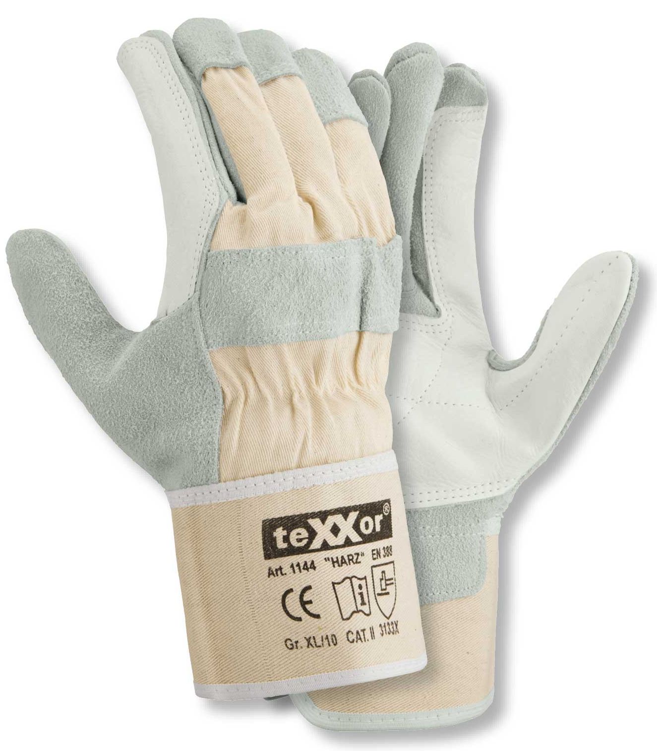 texxor 1144 resin cow split leather gloves
