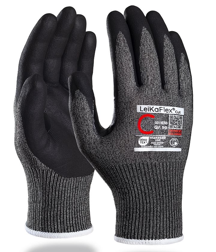 LeiKaFlex 1638 Nitrilschaum-Schnittschutzhandschuhe Level C
