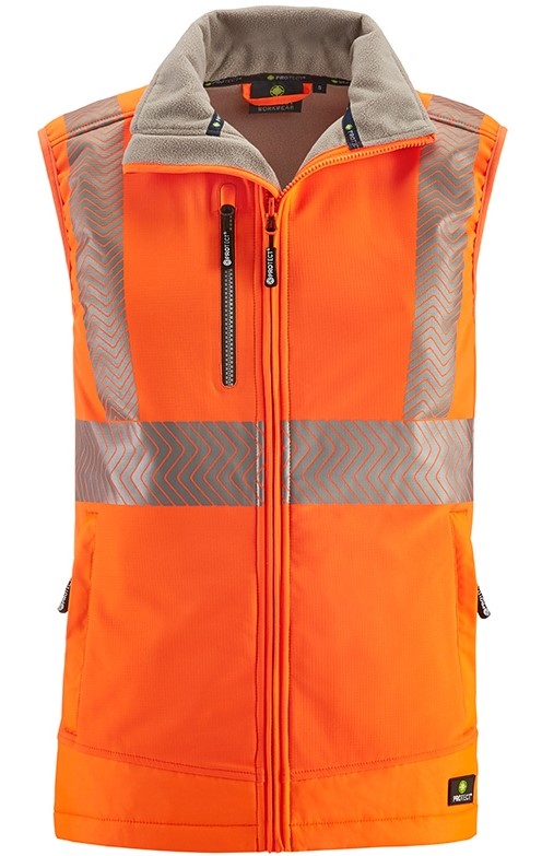 4 Protect PARAMUS 3420 Warnschutz-Softshellweste leuchtorange