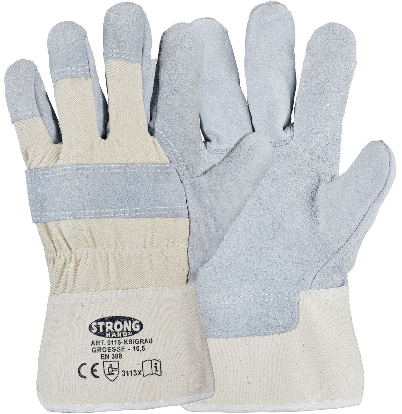 k-s-0115 Stronghand 0115 K S cow split leather protective gloves