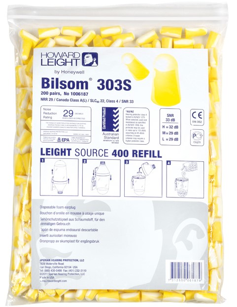 1320160111 Howard Leight Bilsom 303S Gehörschutzstöpsel-Nachfüllpackung für HL400