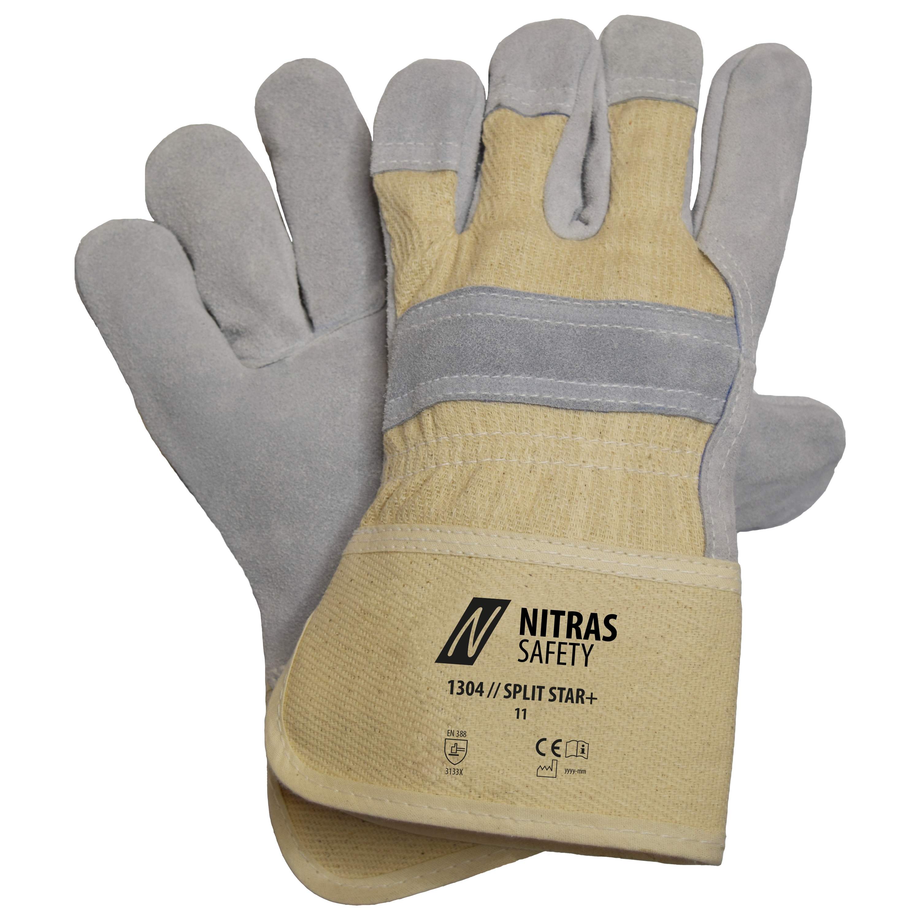 Nitras 1304 Split Star + cow split leather gloves