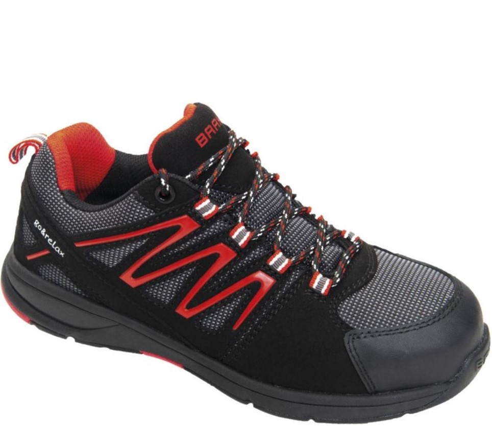 Baak 34232 Svenja Damen-Halbschuhe S1 SRC schwarz-rot